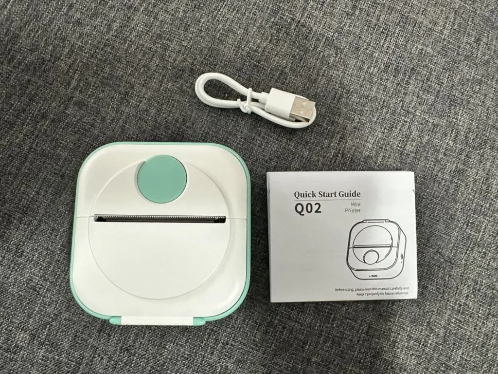 Phomemo Q02 Мини термопринтер за стикери, съвместим с iOS и Android, зелен — снимка 7