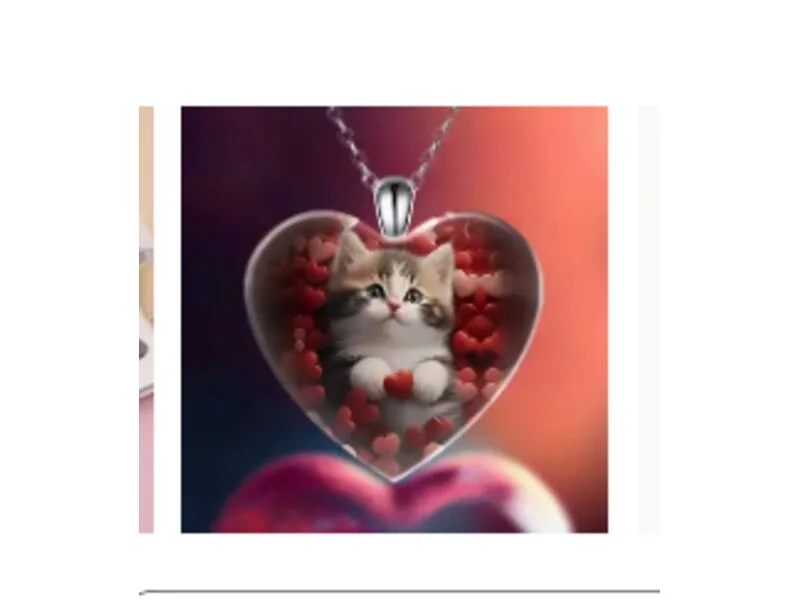 Котенце в сърца — снимка 3