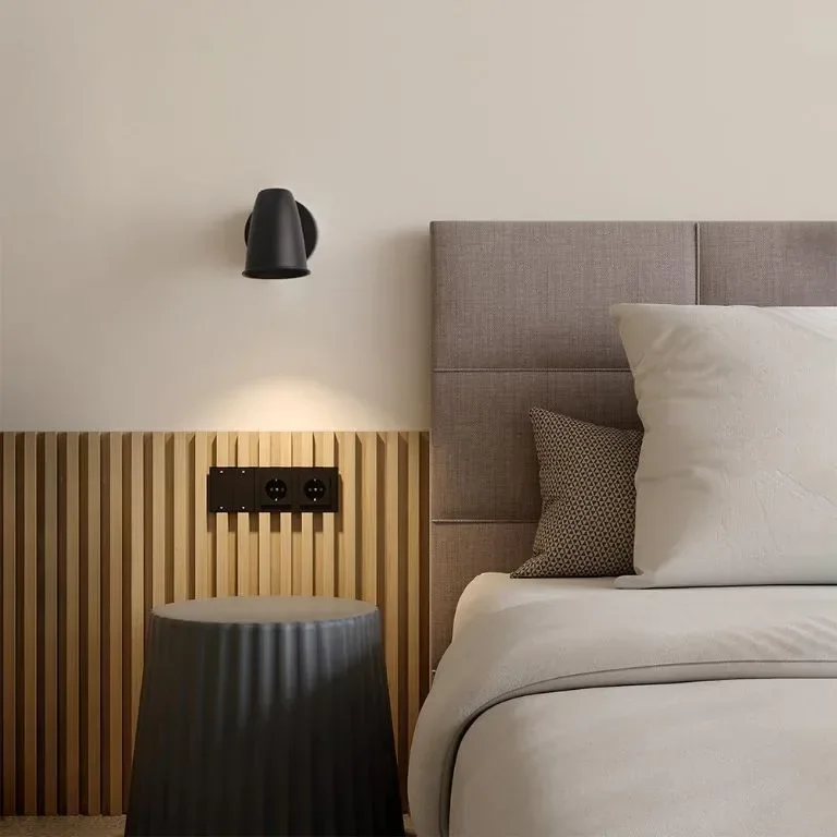 Aisilan Черен таванен прожектор, въртящ се, вкл. 7W GU10 LED крушка — снимка 8