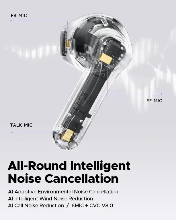 Безжични слушалки SoundPEATS Air5 Hi Res с aptx Adaptive Lossless, Bluetooth 5.4 с 6 микрофона — снимка 8