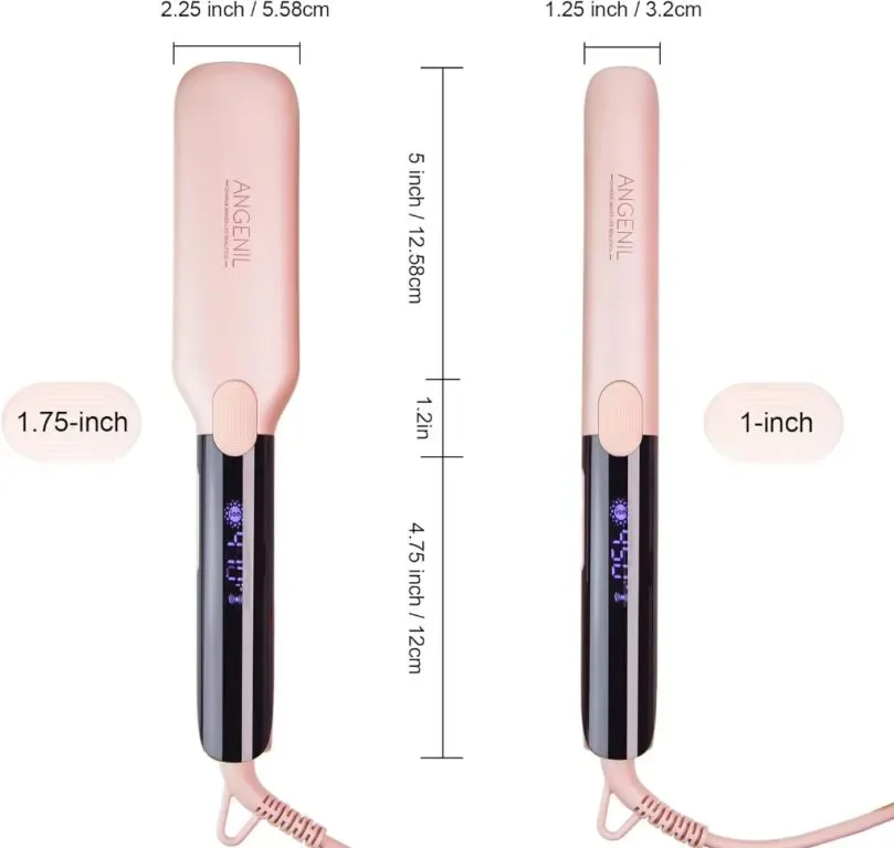 ANGENIL Pro Титаниева преса за коса 4,5 cm широка за изправяне и маша 2-в-1 — снимка 2