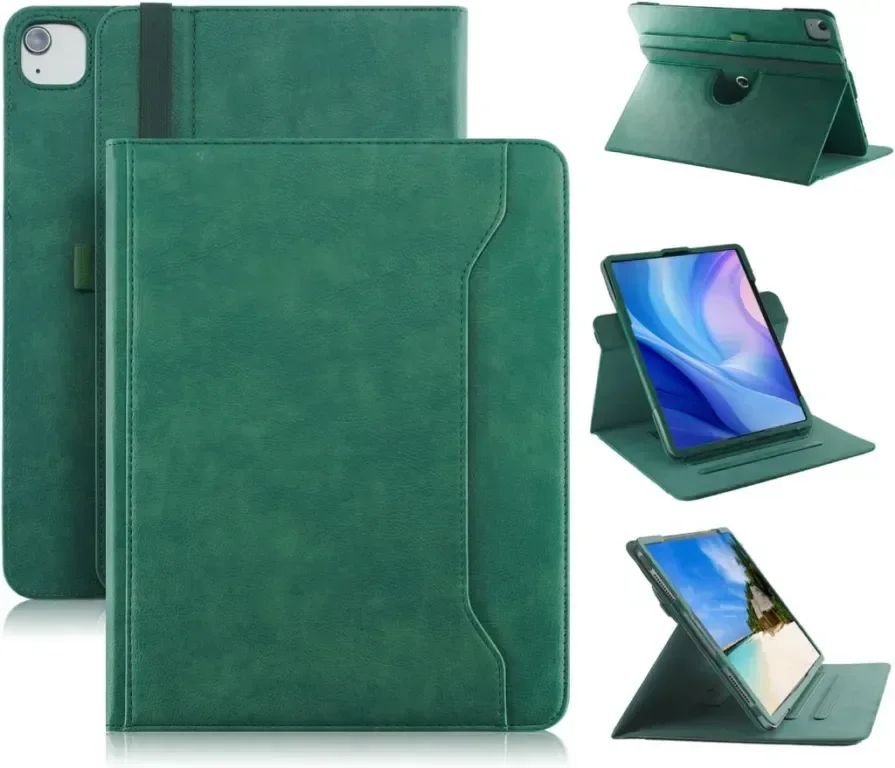 Калъф DINGGUAGUA за Apple iPad Air 11 инча (M2) 2024 iPad Air5 /Air4 /Pro 2020/2022 10,9",тъмнозелен