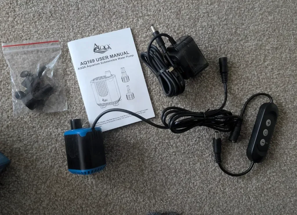 AQQA Потопяема водна помпа за аквариум, DC12V 900 л/ч с контролер, режим на захранване, 10W — снимка 8