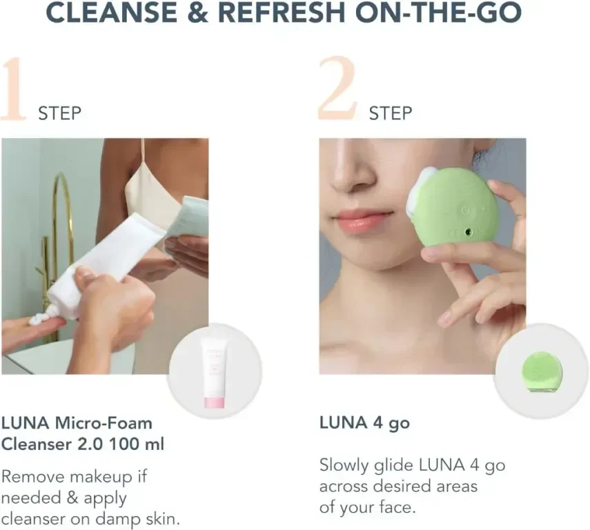 FOREO Luna 4 go Четка за почистване на лице и стягащ масажор за лице