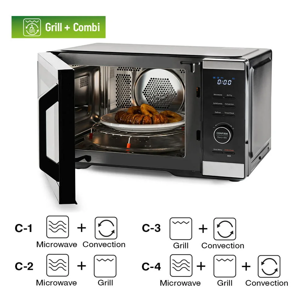 Микровълнова фурна 5в1 MUHLER MO-979 Air Plus, 27L, черна, дигитална — снимка 5