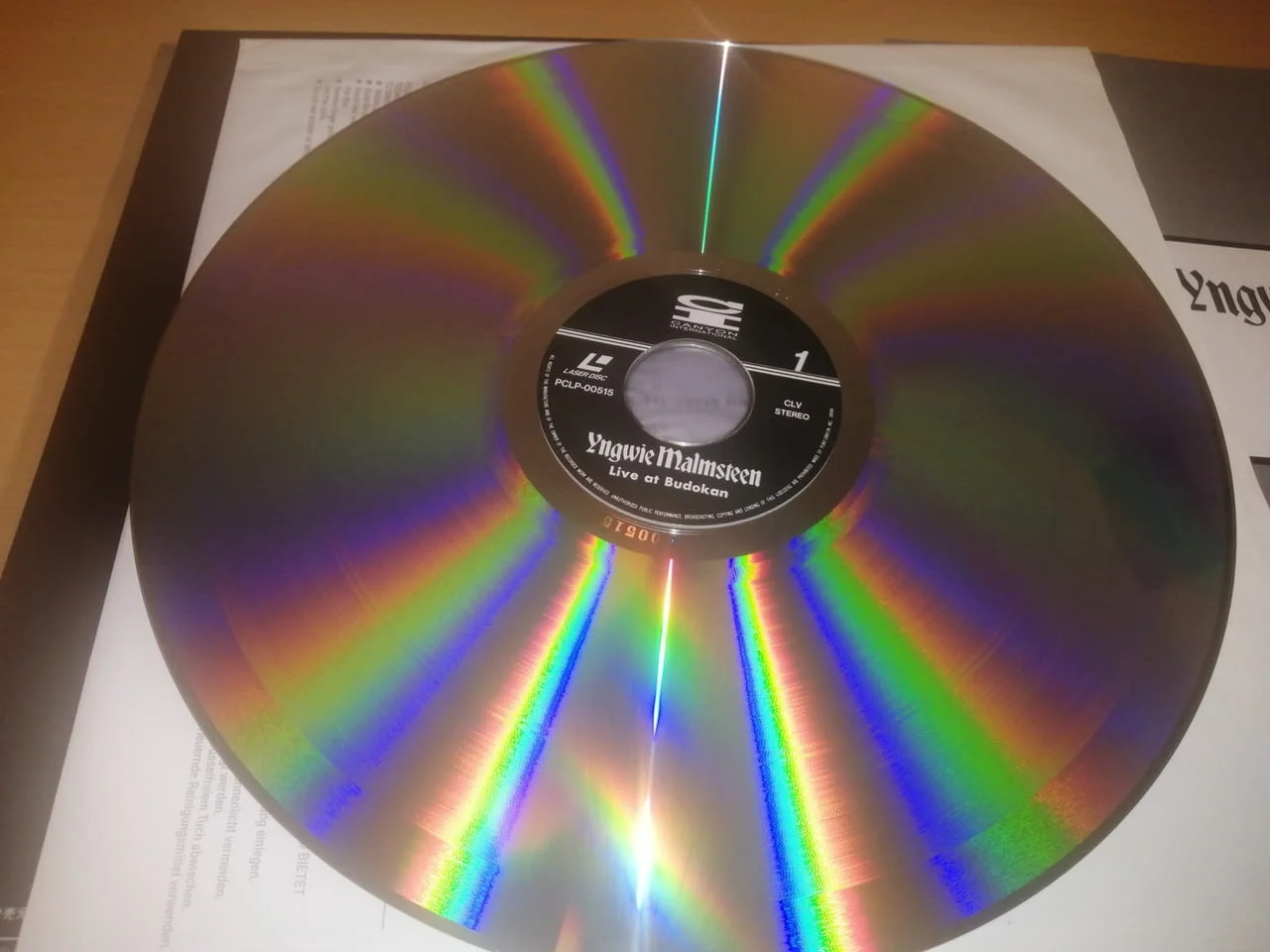 Yngwie Malmsteen Live At Budokan Japan LD Laserdisc PCLP-00515 — снимка 5
