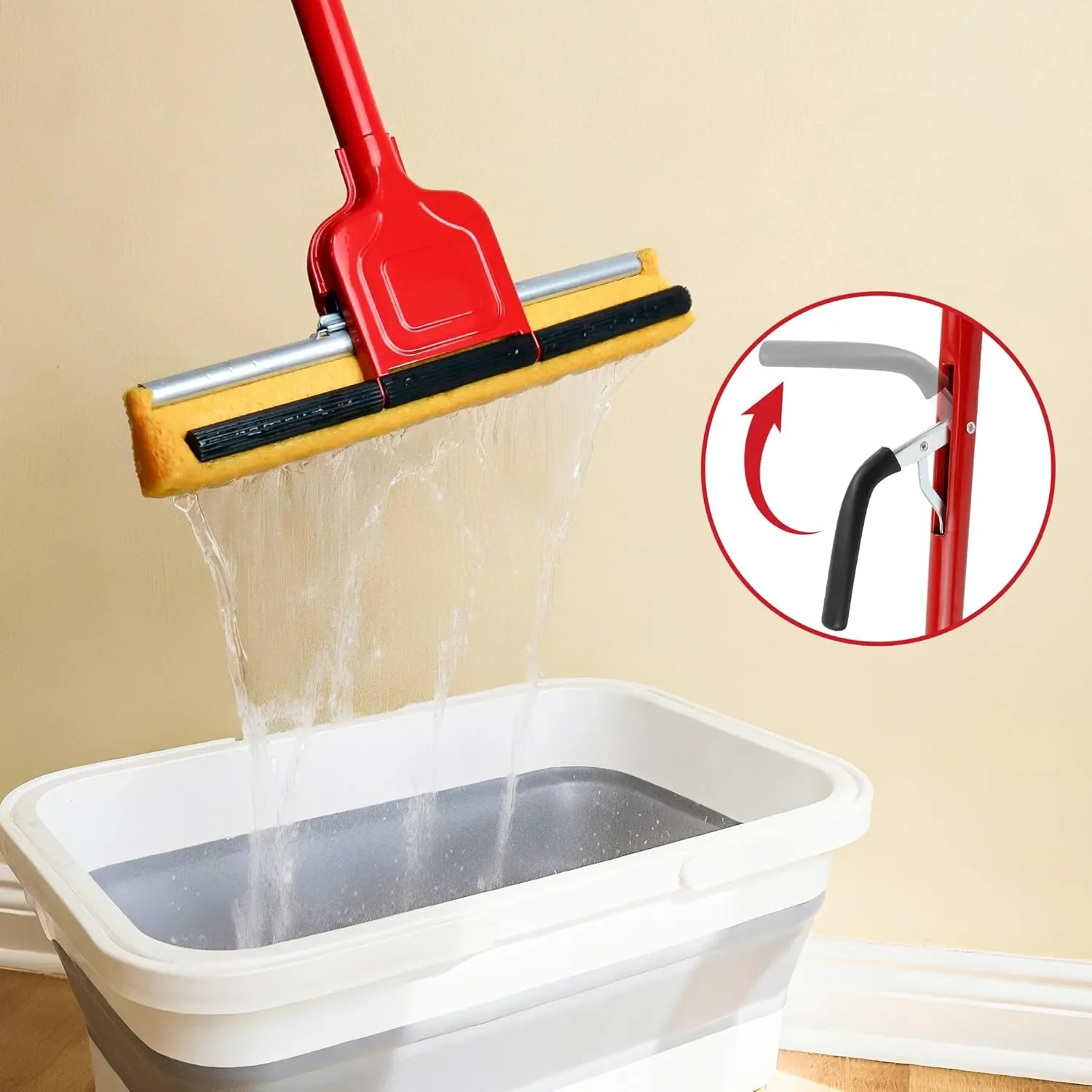 LILAC SWOP One Mop – моп с въртяща се глава и 2 сменяеми гъби (cellulose sponge) — снимка 8