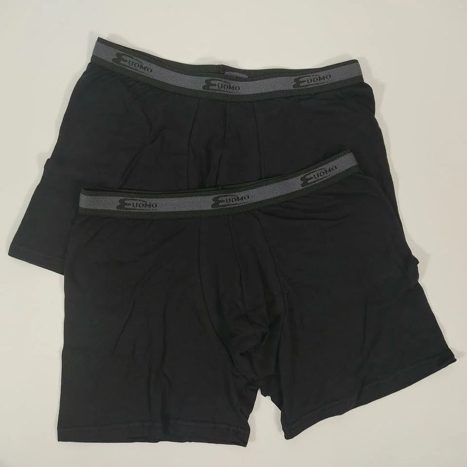 Cotonella M, L, XL, XXL, 3XL черни, сини, сиви памучни мъжки боксери с дълги крачоли голямо мъжко бельо — снимка 4