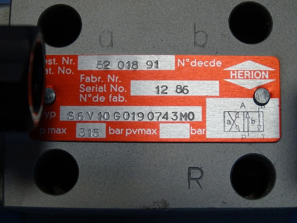 Хидравличен разпределител HERION S6V10G190743MO directional valve 24VDC — снимка 2