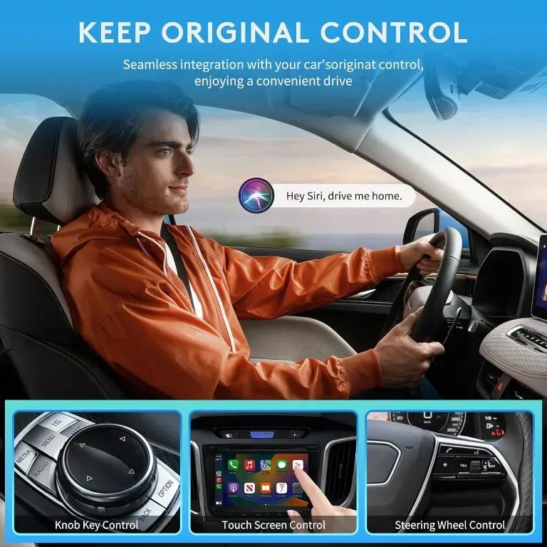 Безжичен адаптер GOQELK Carplay 2024, 2 в 1 Android Auto безжичен адаптер Carplay и Android Auto — снимка 3