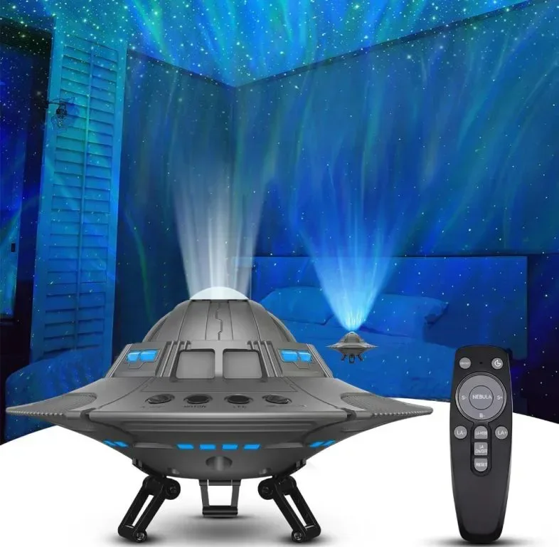 НЛО звезден проектор 3D нощна светлина за океански вълни с 16 цвята