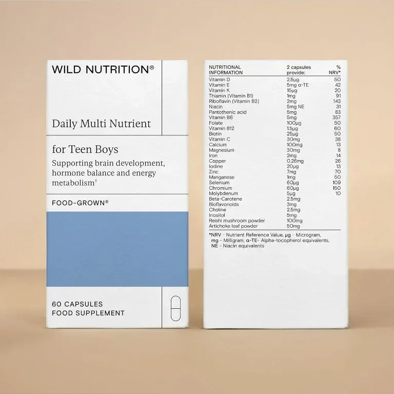 Wild Nutrition Daily Multi Оптимално здраве за тийнейджъри - 60 капсули — снимка 7