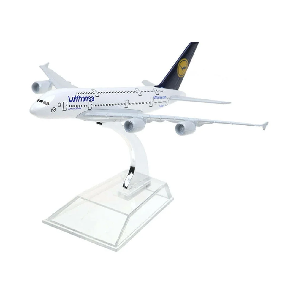 Еърбъс 380 самолет модел макет Lufthansa метален A380 летище — снимка 2
