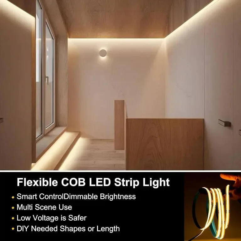 FUIQI COB LED лента 10M, димируеми безточкови LED ленти със смарт приложение и дистанционно, 8 мм — снимка 4