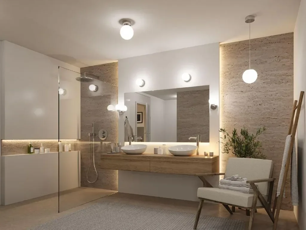 Paulmann 71067 LED стенно осветително тяло Selection Bathroom Gove IP44 3000K 400lm 230V 5W, хром — снимка 5