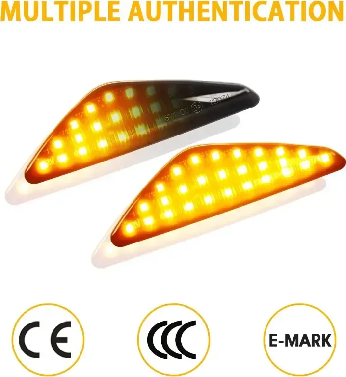 Asasytal LED динамичен мигач, Canbus CE E9 Съвместим с BMW X3 F25 X5 E70 X6 E71/E,2 бр — снимка 3