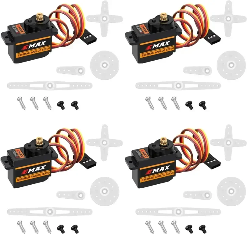 HAWK'S WORK Micro Servo 9g,комплект мотор с метална предавка за ръка на робот,(Emax ES08MA II),2 бр