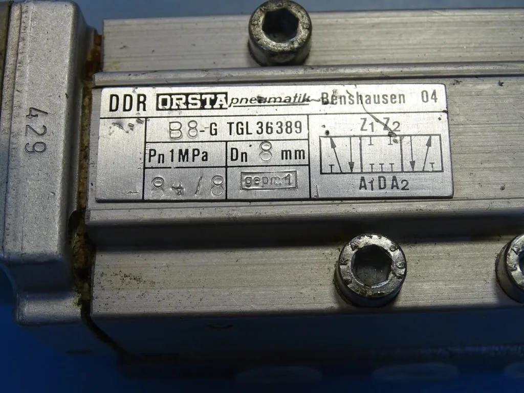 Пневматичен разпределител Orsta B8-G TGL 36389 Pneumatic Valve 24VDC — снимка 3