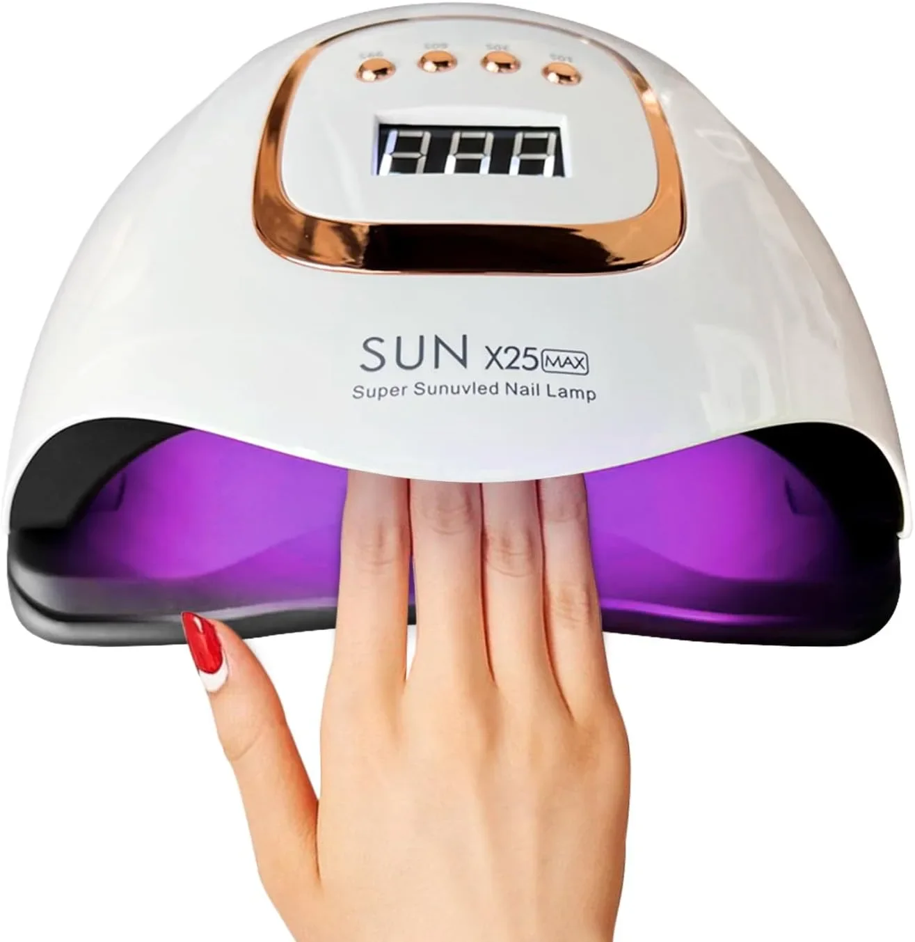 SUN X25 Max 380W UV/LED лампа за нокти с 81 LED, 4 таймера и инфрачервен сензор