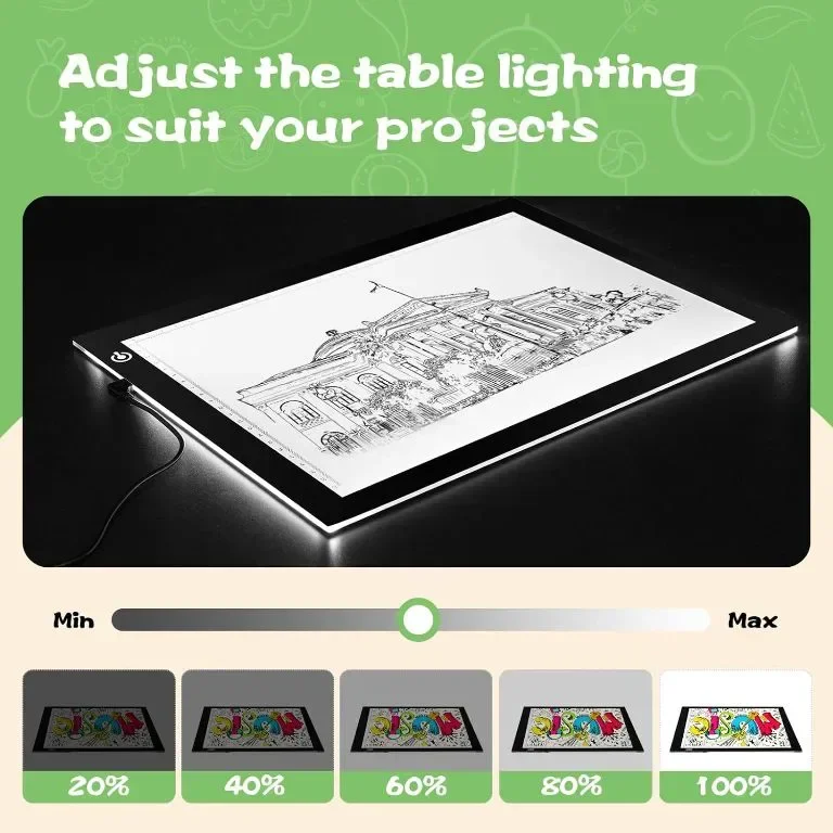 RTjoy A4 LED Light Tracing Pad,регулируема светлинна USB дъска за деца — снимка 4