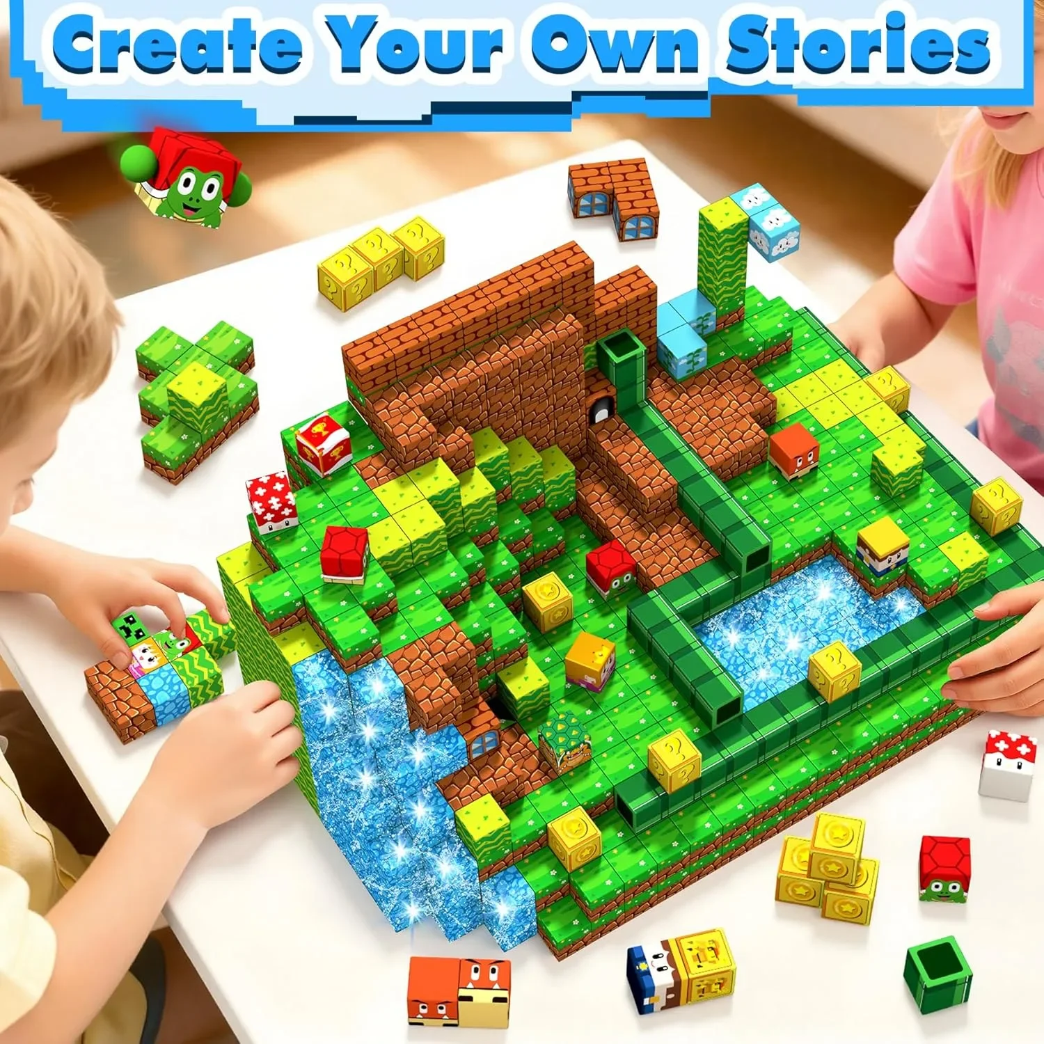 Магнитни строителни блокчета „Magnetic Building Blocks“ – 108 части, 3+ години — снимка 6
