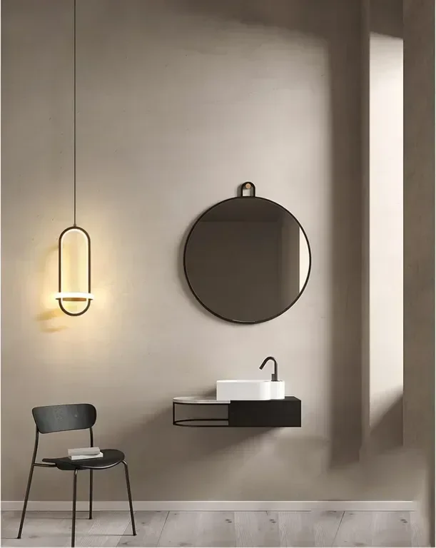 NICRX 21W черна LED висяща лампа, 35 х 15 х 15 см — снимка 3
