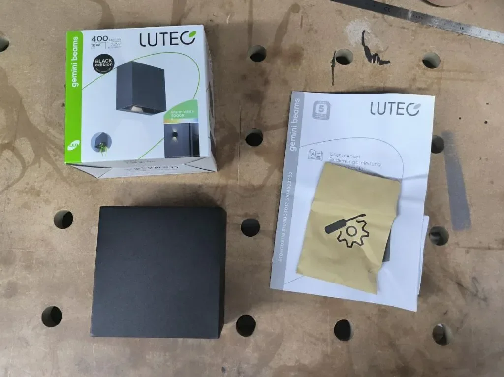 LUTEC LED модерна стенна лампа, алуминиева антикорозионна външна вътрешна 3000K топло бяло — снимка 8