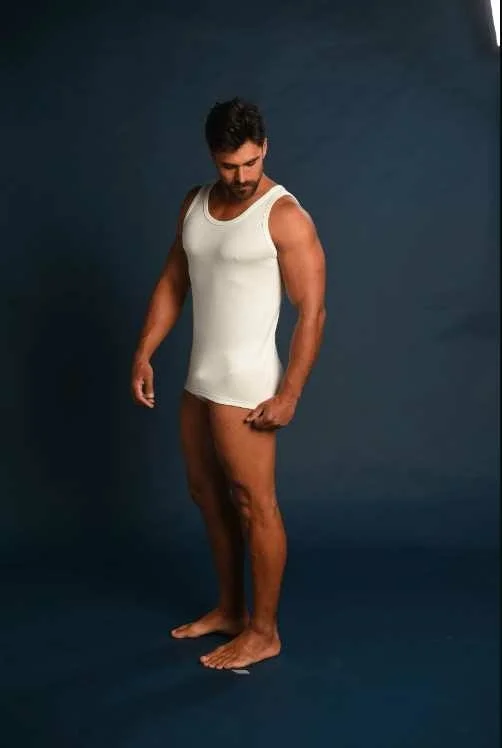 Oltremare M, L, XL, XXL, 3XL мъжки вълнен потник широки презрамки мъжко вълнено бельо големи размери