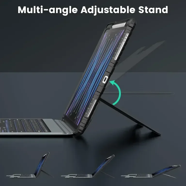 Калъф с клавиатура Nillkin за iPad Air 13 инча M2 2024, iPad Pro 12.9 — снимка 7