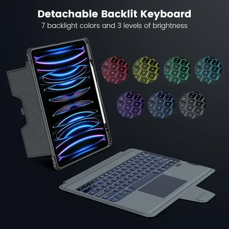 Калъф с клавиатура Nillkin за iPad Air 13 инча M2 2024, iPad Pro 12.9 — снимка 3