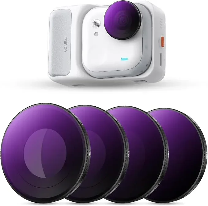 K&F CONCEPT ND/PL филтри комплект за Insta360 Go Ultra (ND8/PL+ ND16/PL+ ND64/PL ND3/PL+) – 4 броя — снимка 5
