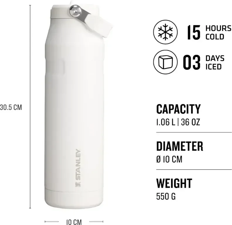 Спортна бутилка за вода Stanley IceFlow Flip Straw 2.0 със сламка 1.06 л 15 часа студено 3 дни с лед