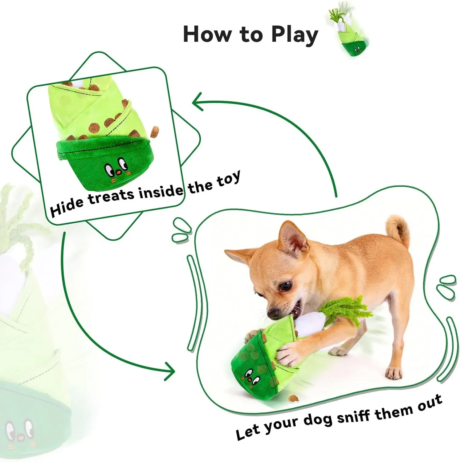 Интерактивна играчка за кучета с пищялка и скрити лакомства (treat puzzle) — снимка 3