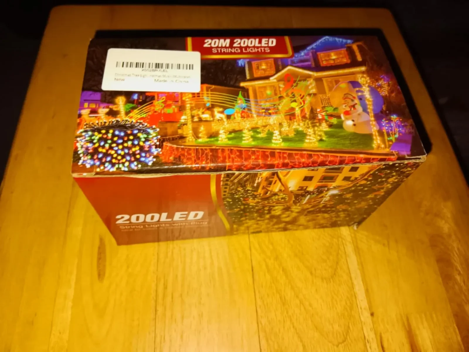 Коледни LED лампички за декорация 20+5 м, 200 LED, със сензор за движение и коледна музика — снимка 6