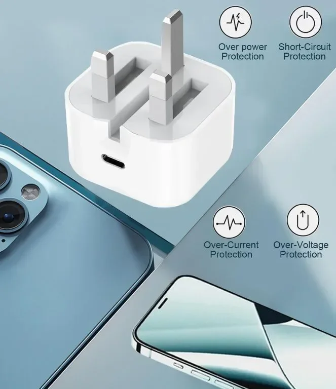 USB C щепсел, бързо зарядно устройство, 20W Type C PD адаптер (без кабел) — снимка 5