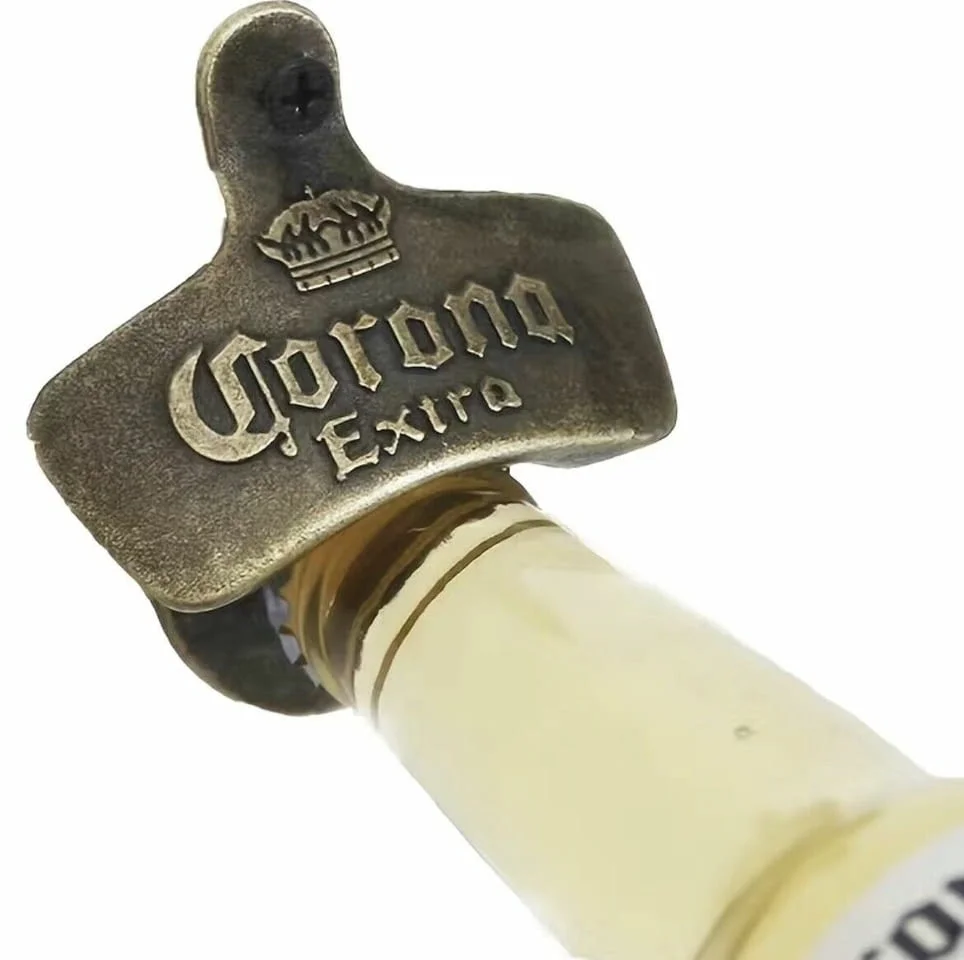 Метална отварачка за бира Corona Extra за стена бар бутилки капачки — снимка 2