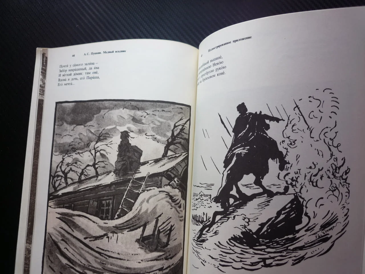 Медный всадник А. С. Пушкин руска класика Медния конник Петър I поема руски език малкият човек държа — снимка 2