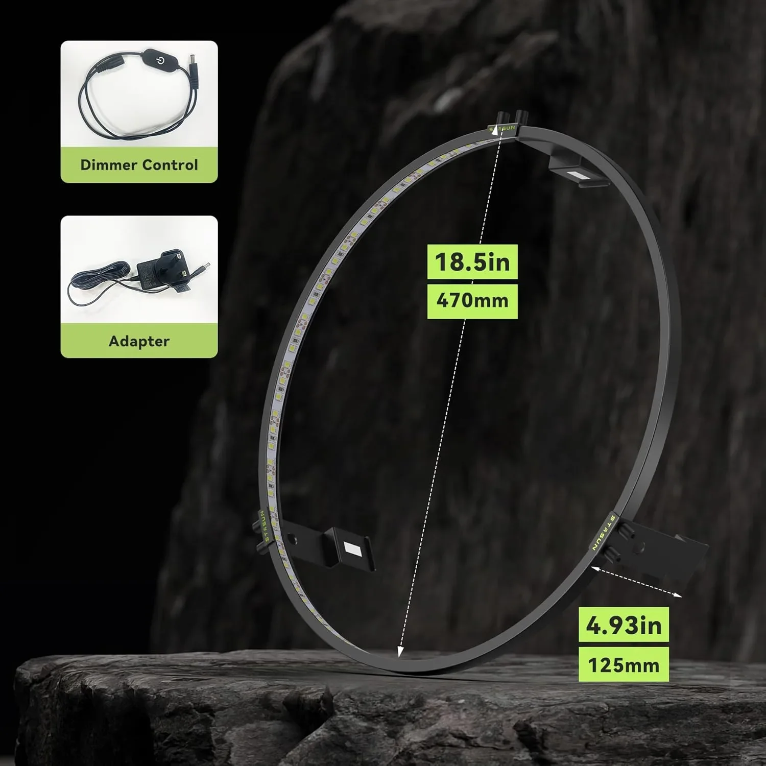 STASUN 360° LED осветление за дартс с магнитен монтаж, 12W 6500K — снимка 4