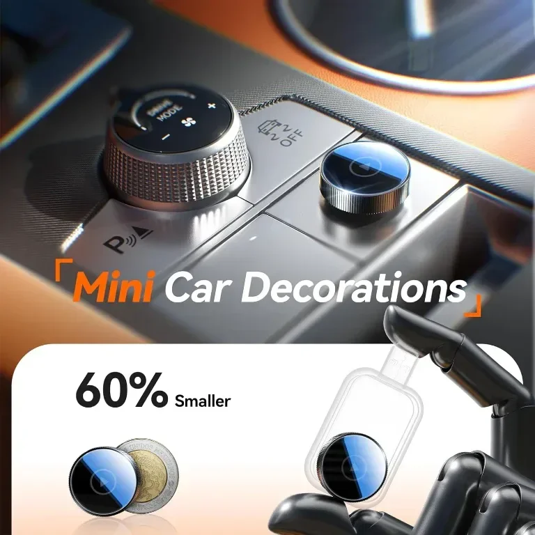 Cleviton - Apple Carplay безжичен адаптер, Bluetooth 5.3 и WiFi 6, USB A/C, черен — снимка 2