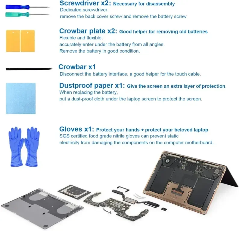 SNSYIY A1965 Батерия за MacBook Air 13 инча Retina AAEMC — снимка 5