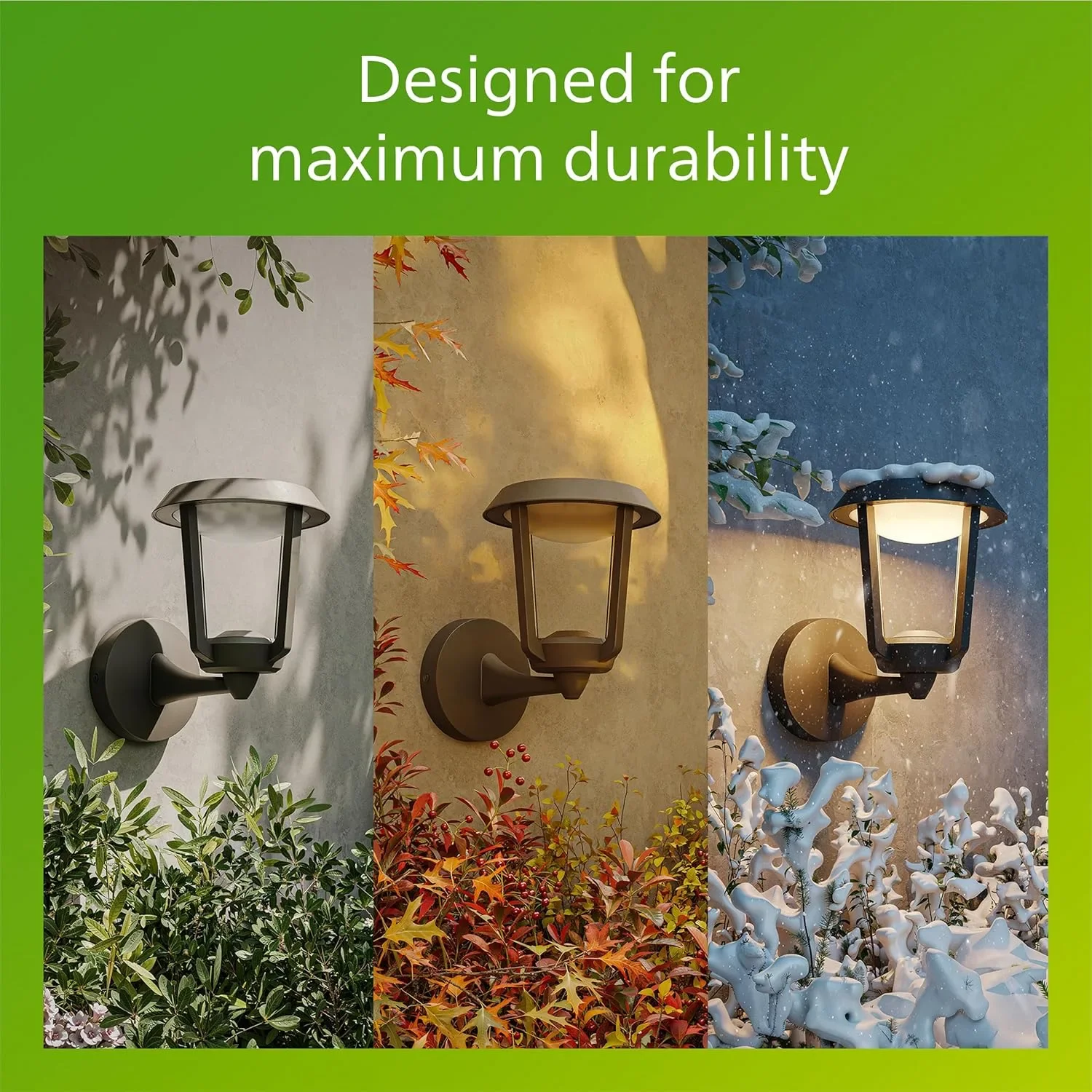 Външна LED стенна лампа Philips Nuvy, PowerShield, 800 lm, 2700 K, IP44 — снимка 5