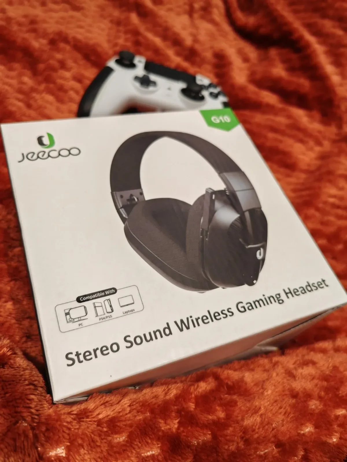 JIMYIU безжични геймърски слушалки с Bluetooth и 2.4 GHz, A.I. шумопотискащ микрофон — снимка 10