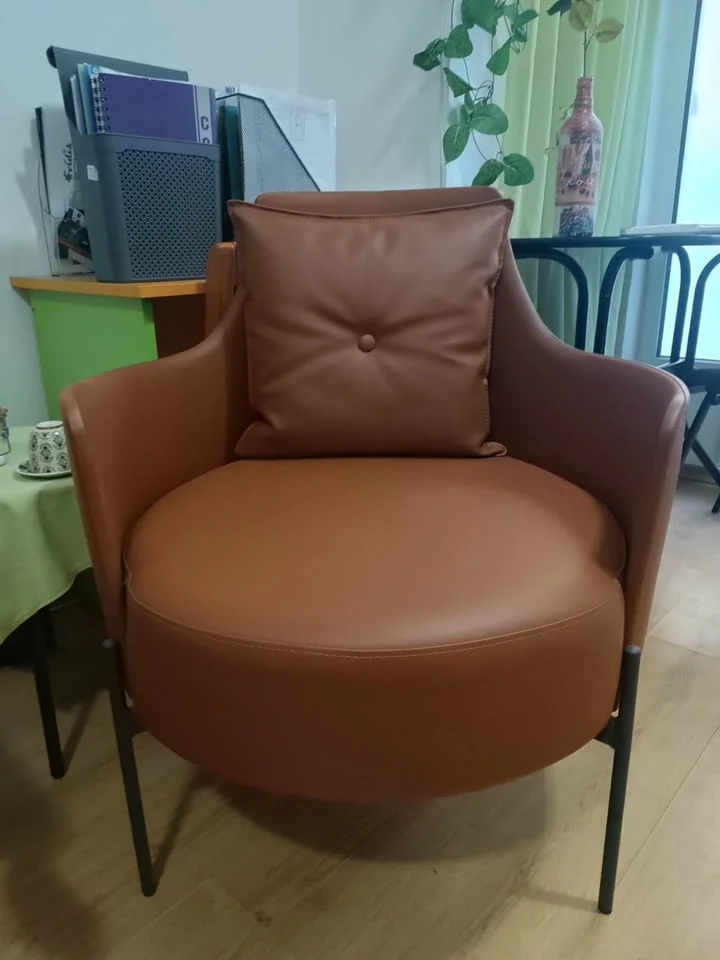 Продавам светло кафяво кожено кресло — снимка 2