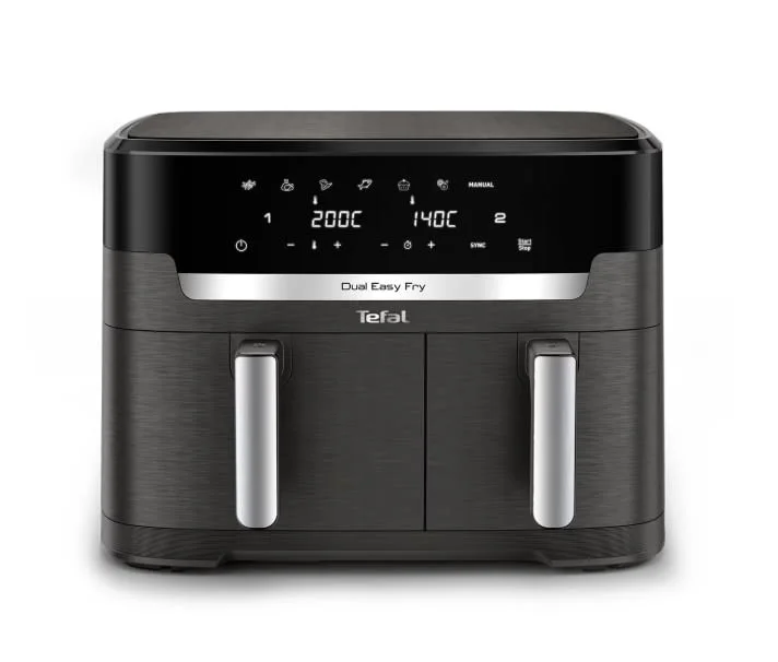 Уред за здравословно готвене, Tefal EY942HE0 Xxl Dual Easy Fry Coal Eu