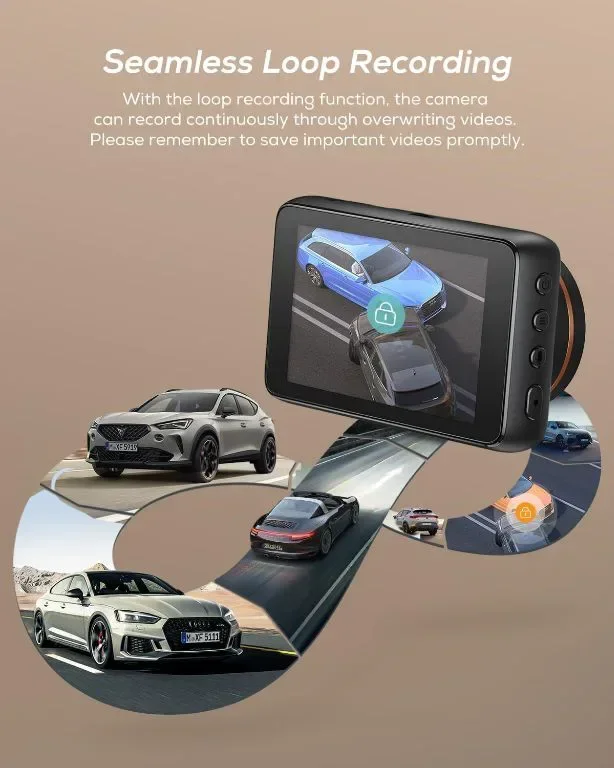 Предна камера iZEEKER 4K Dash Cam, 2160P камера за кола с безплатна 32GB карта, WDR 400 — снимка 5