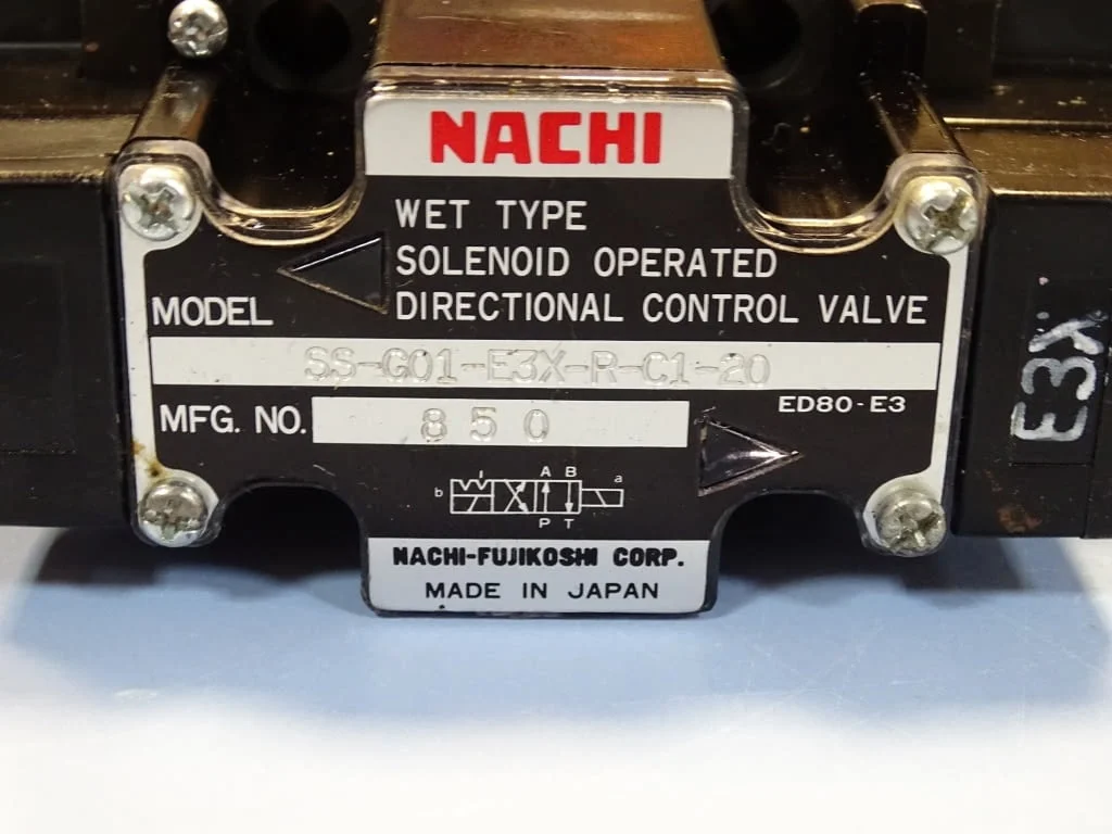Хидравличен разпределител NACHI SS-C01-E3X-R-C1-20 solenoid operated directional valve — снимка 5