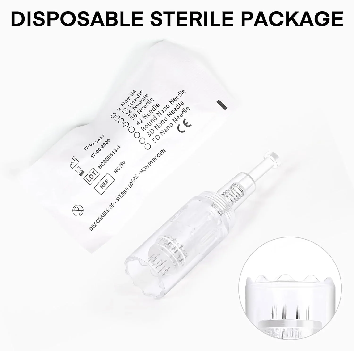 Комплект 12-пинови касети за микронидлинг Dermapen тип M1 / P10 / P20 – 20 броя резервни глави — снимка 4