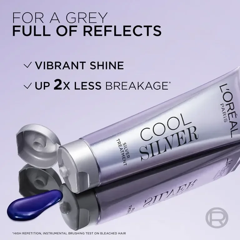 L'Oréal Paris Cool Silver Absolute Silver, нашата първа подсилваща терапия за естествена сива коса — снимка 4