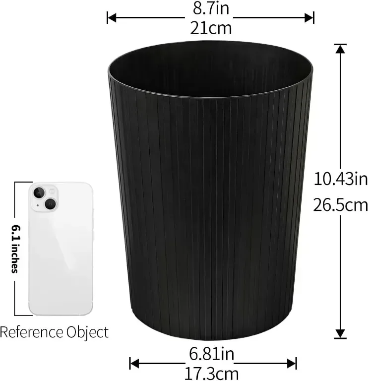 Cetomo 7.2L*3 Пластмасов кош за отпадъчна хартия, кош за боклук, малки кошчета, кош за спалня,3 броя — снимка 3