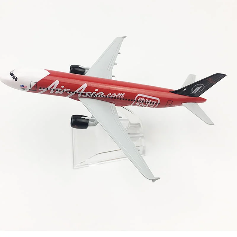 Еърбъс 320 самолет модел макет Air Asia 2007 метален A320 Low cost Нискотарифни — снимка 2
